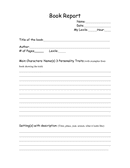Book Report Template - download free documents for PDF, Word and Excel