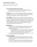 Memorandum of Agreement page 2 preview