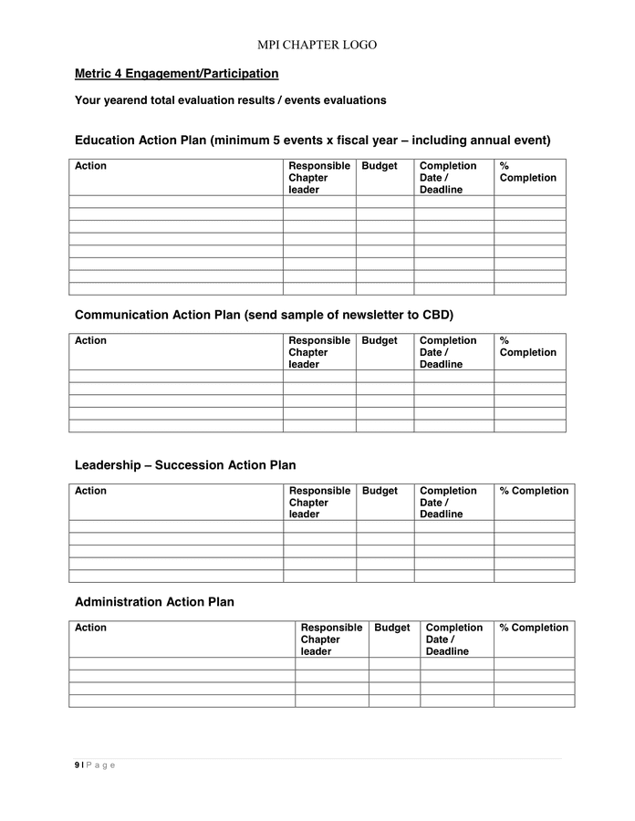 Business Plan Template in Word and Pdf formats - page 9 of 10