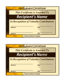 Award Certificate Template page 1 preview