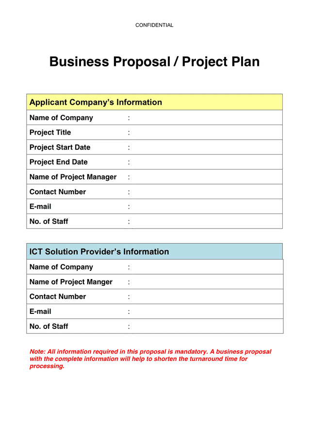 business proposal pdf