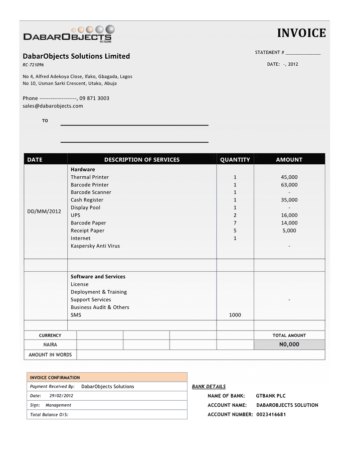 google sheets commercial invoice template