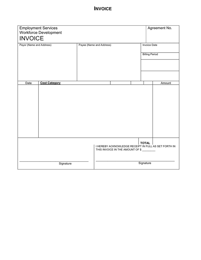European Invoice Template