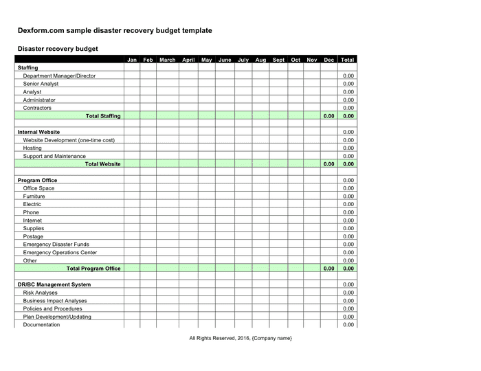 Disaster Recovery Plan Template - download free documents for PDF, Word