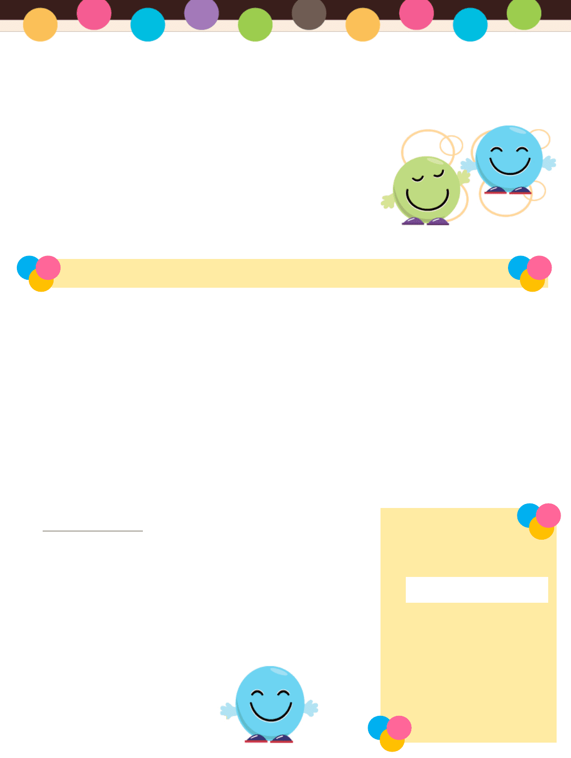 School / kindergarten newsletter template in Word and Pdf formats