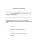 General liability release form page 1 preview