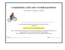 Certificate of completion sample page 2 preview
