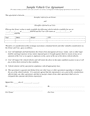 Sample vehicle use agreement in Word and Pdf formats