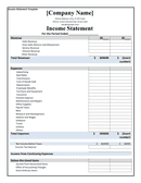 Income Statement Template - download free documents for PDF, Word and Excel