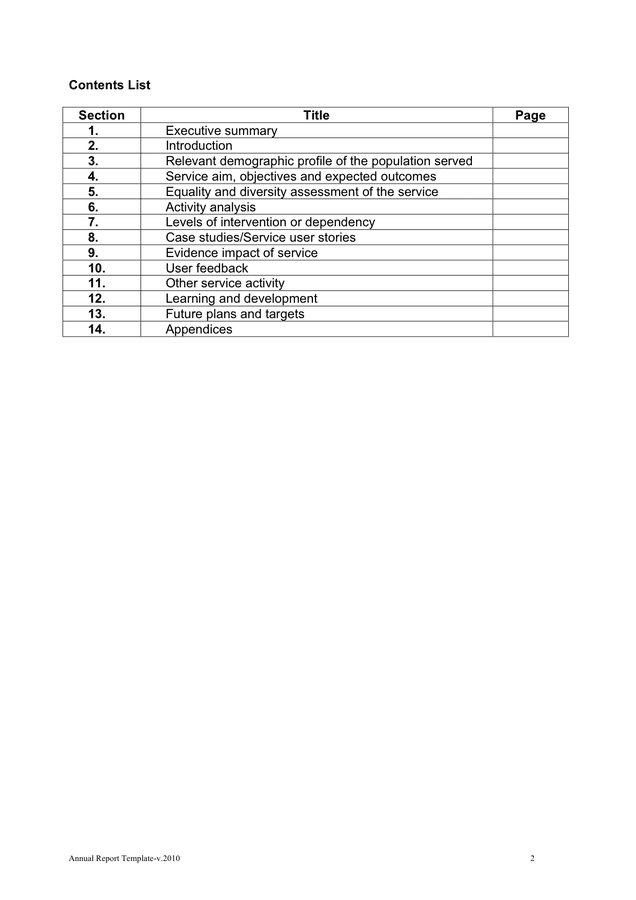 Project Status Report Template Word 2010