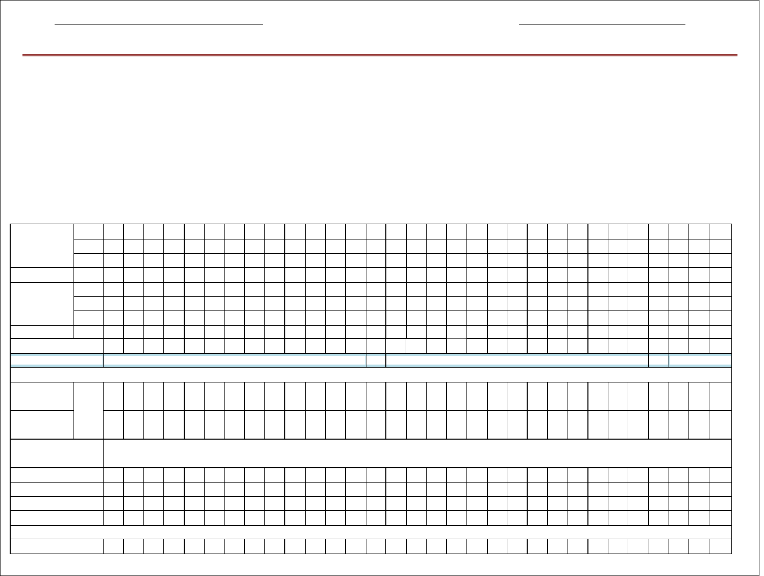 Daily mood chart in Word and Pdf formats