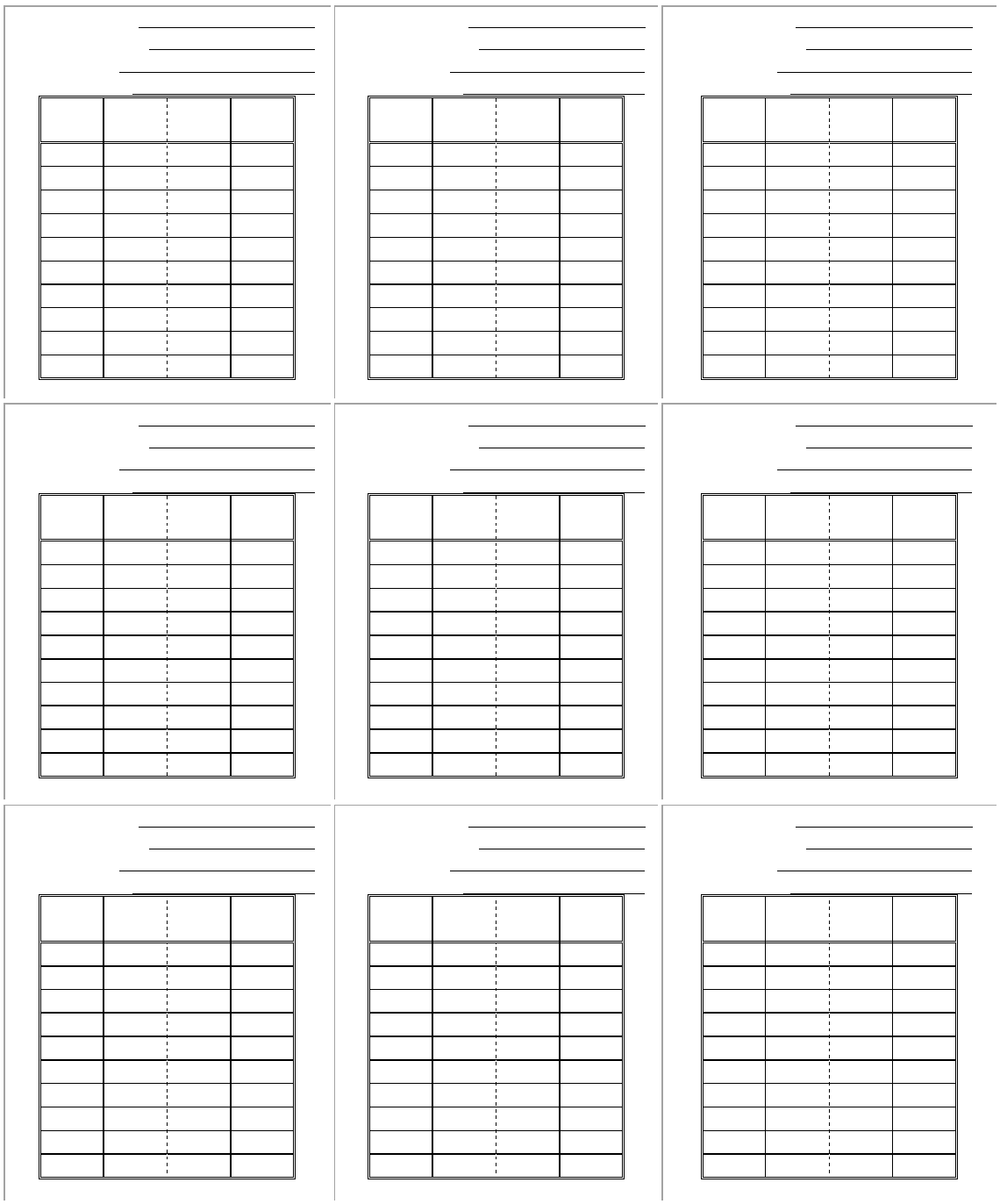 Interactive notebook grade sheet template in Word and Pdf formats