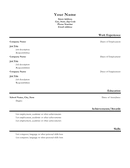 resume templates in word document
