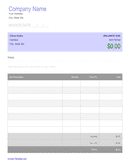 Blank invoice template page 1 preview