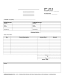 Blank Invoice Template - download free documents for PDF, Word and Excel