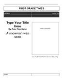 Elementary student newspaper template page 1 preview