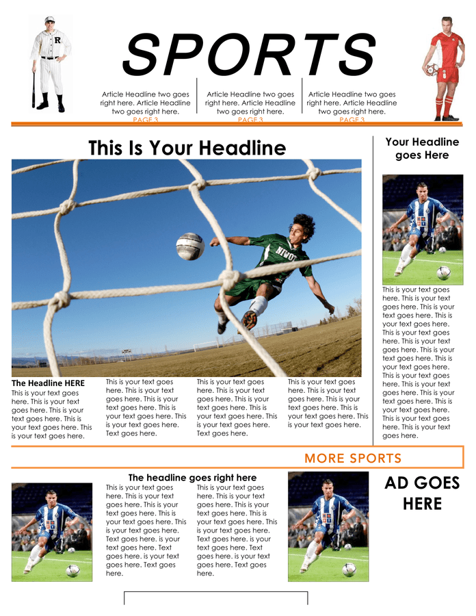 how to write a sports article template
