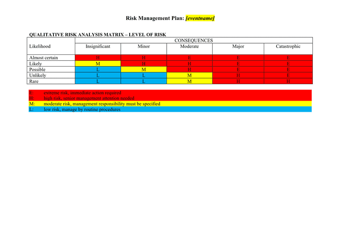 Risk Management Plan Template In Word And Pdf Formats Page 4 Of 7 5646