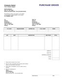 Purchase Order Template page 1 preview