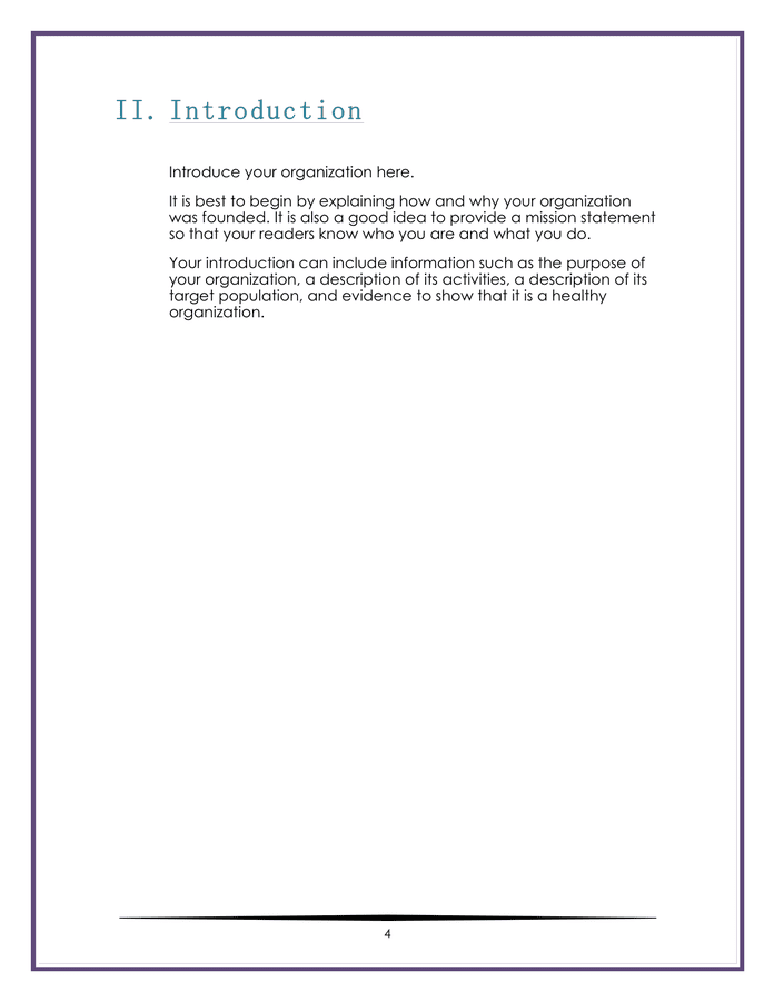 Project proposal template in Word and Pdf formats - page 4 of 8