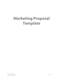 Marketing Proposal Template page 1 preview