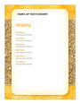 Restaurant menu template page 1