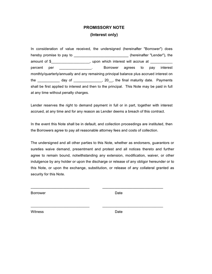 assignment of promissory note