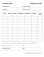 Employee timesheet template in Word and Pdf formats