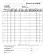 Semimonthly time sheet form in Word and Pdf formats