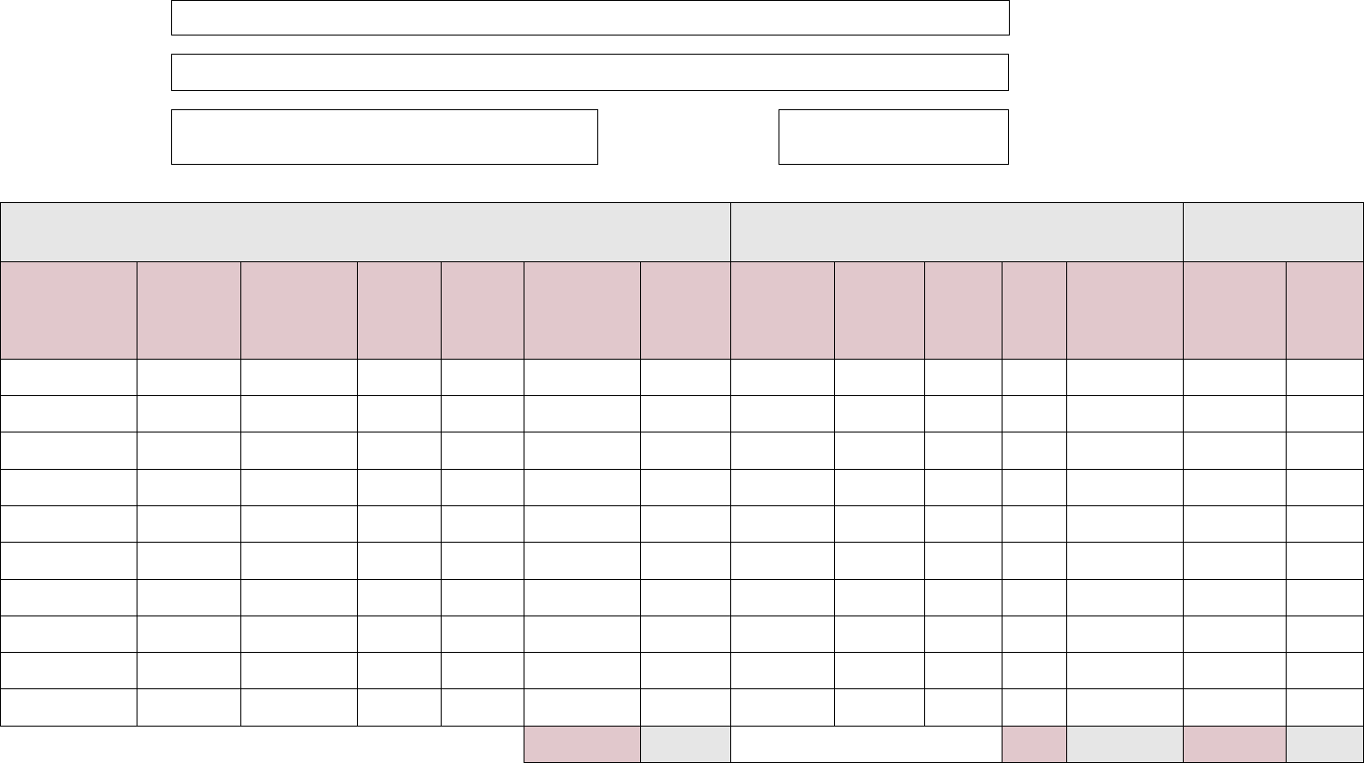 Employee timesheet form in Word and Pdf formats