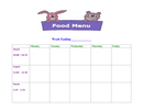 Daycare food menu template page 1 preview