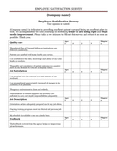 Employee satisfaction survey page 1 preview