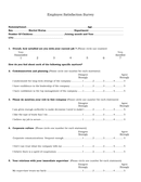 Employee satisfaction survey sample page 1 preview