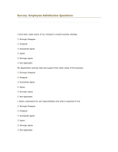 Sample Employee Satisfaction Questions page 1 preview