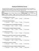 Employee satisfaction survey page 1 preview