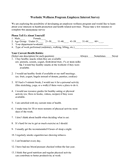 Wellness program employee interest survey page 1 preview