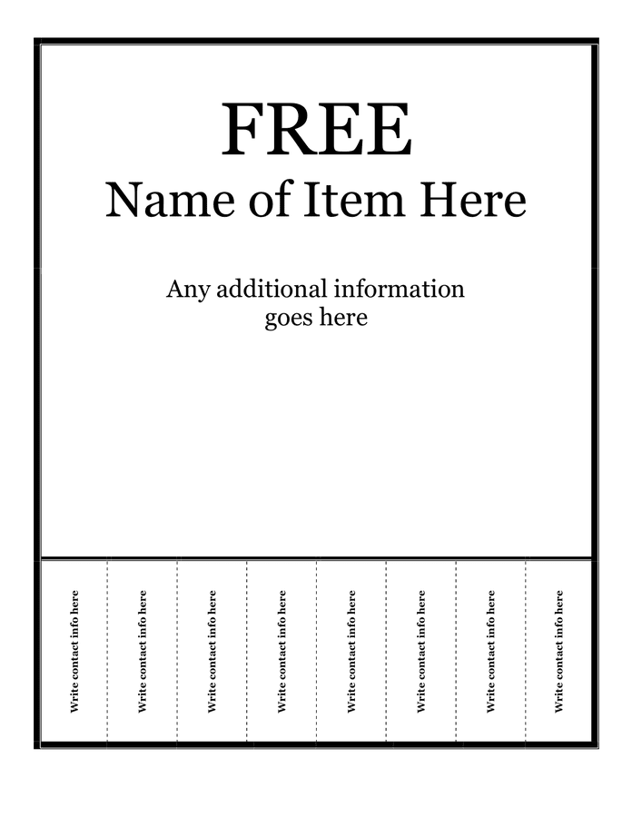 Printable Flyer Template In Word And Pdf Formats