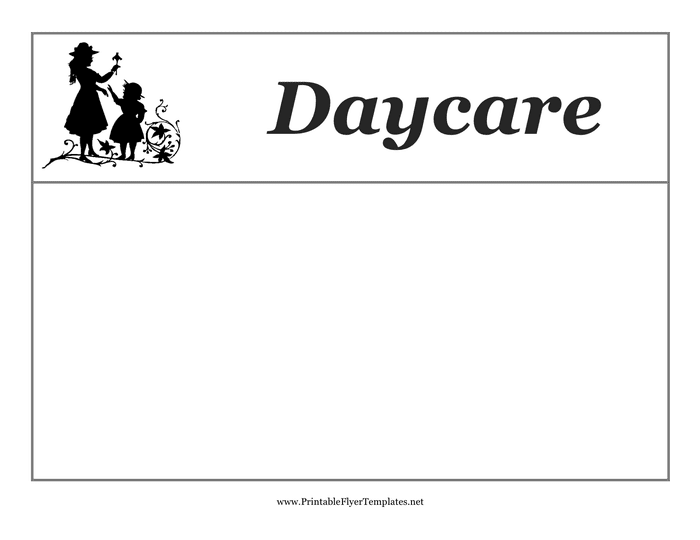 Daycare flyer template page 1