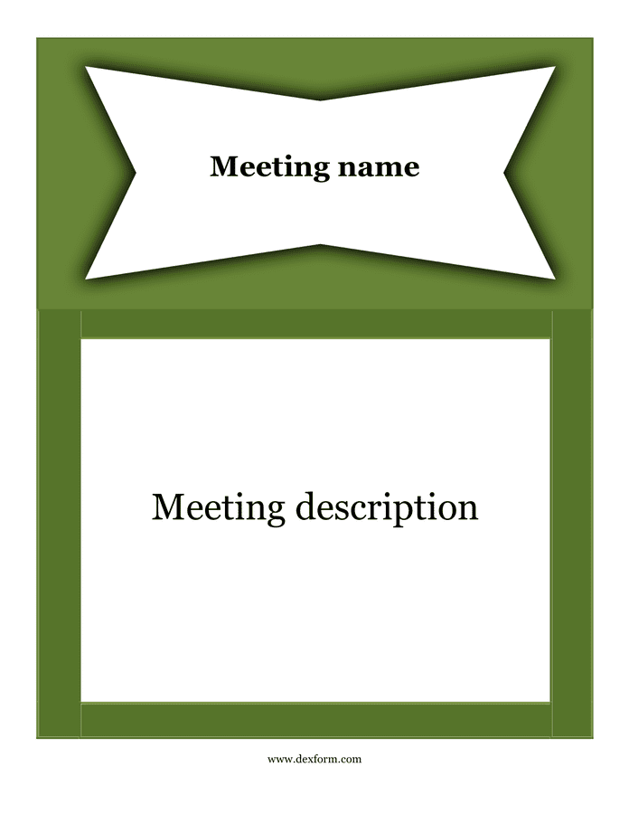 Na Meeting Format Template