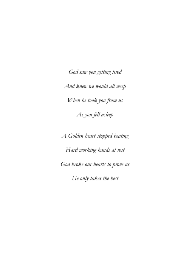 Funeral program template in Word and Pdf formats - page 3 of 8