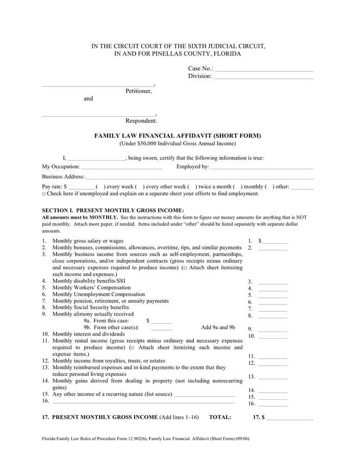 florida-family-law-financial-affidavit-short-form-in-word-and-pdf-formats