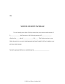 Notice of rent increase template page 1 preview