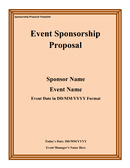 Event sponsorship proposal template page 1 preview