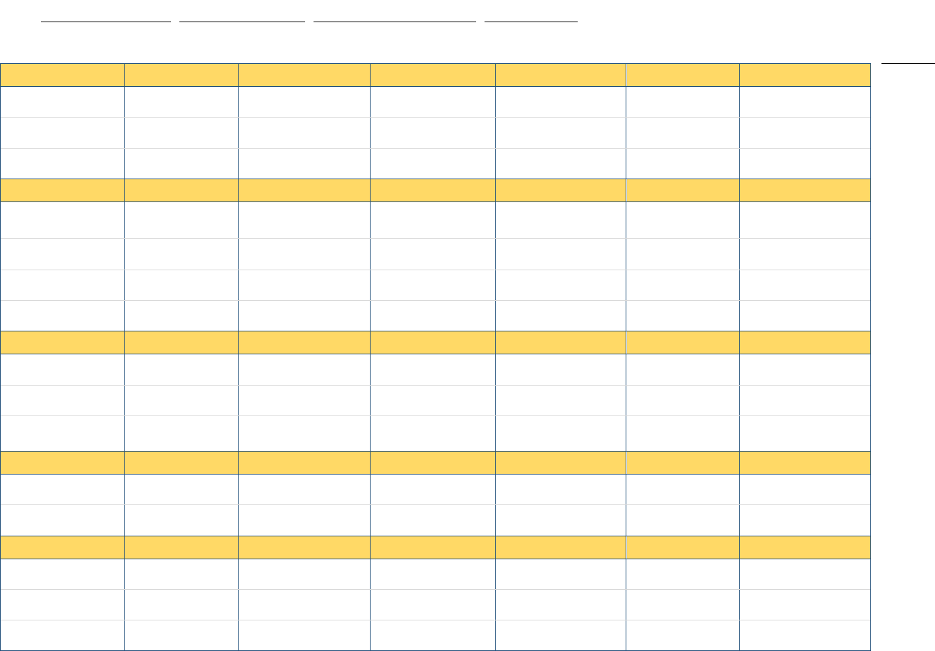 Strength training / workout log template in Word and Pdf formats