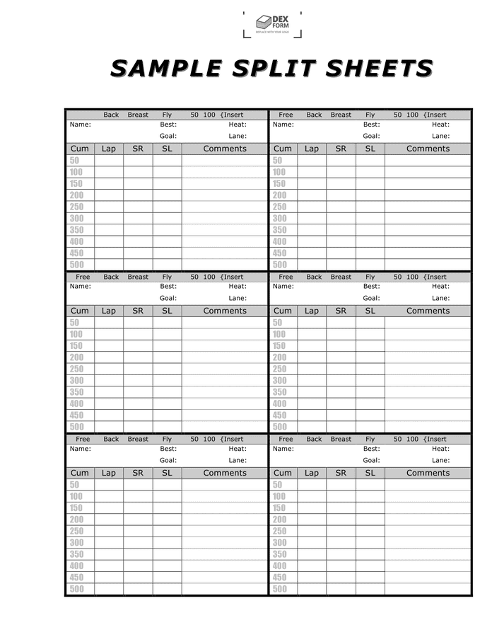 swimming-sample-split-sheets-in-word-and-pdf-formats
