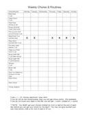 Chore Chart - download free documents for PDF, Word and Excel