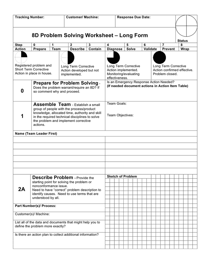 problem solving scenarios worksheet pdf