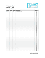 Shot list template in Word and Pdf formats