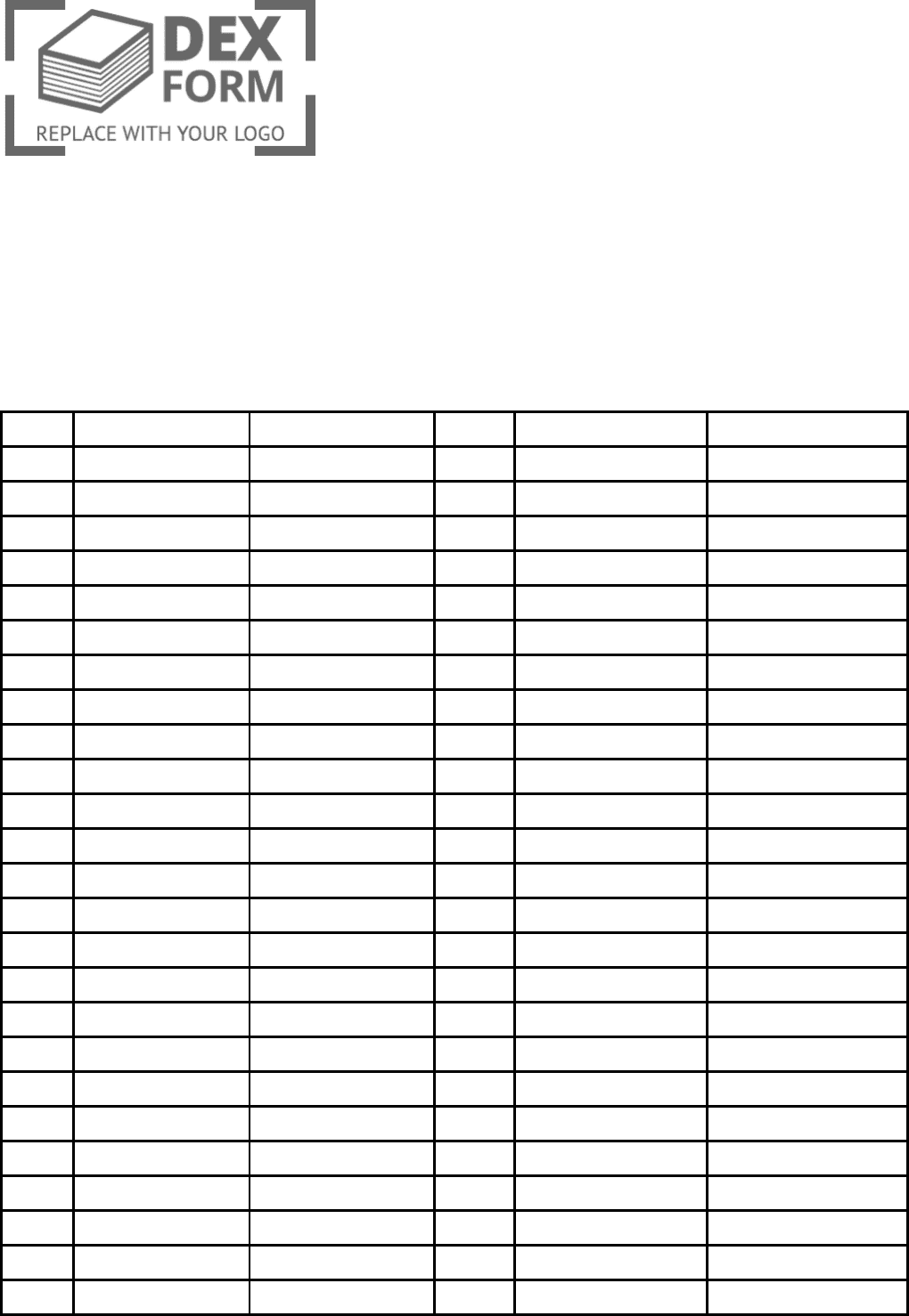 Chess score sheet template in Word and Pdf formats