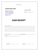 Cash receipt template page 1 preview